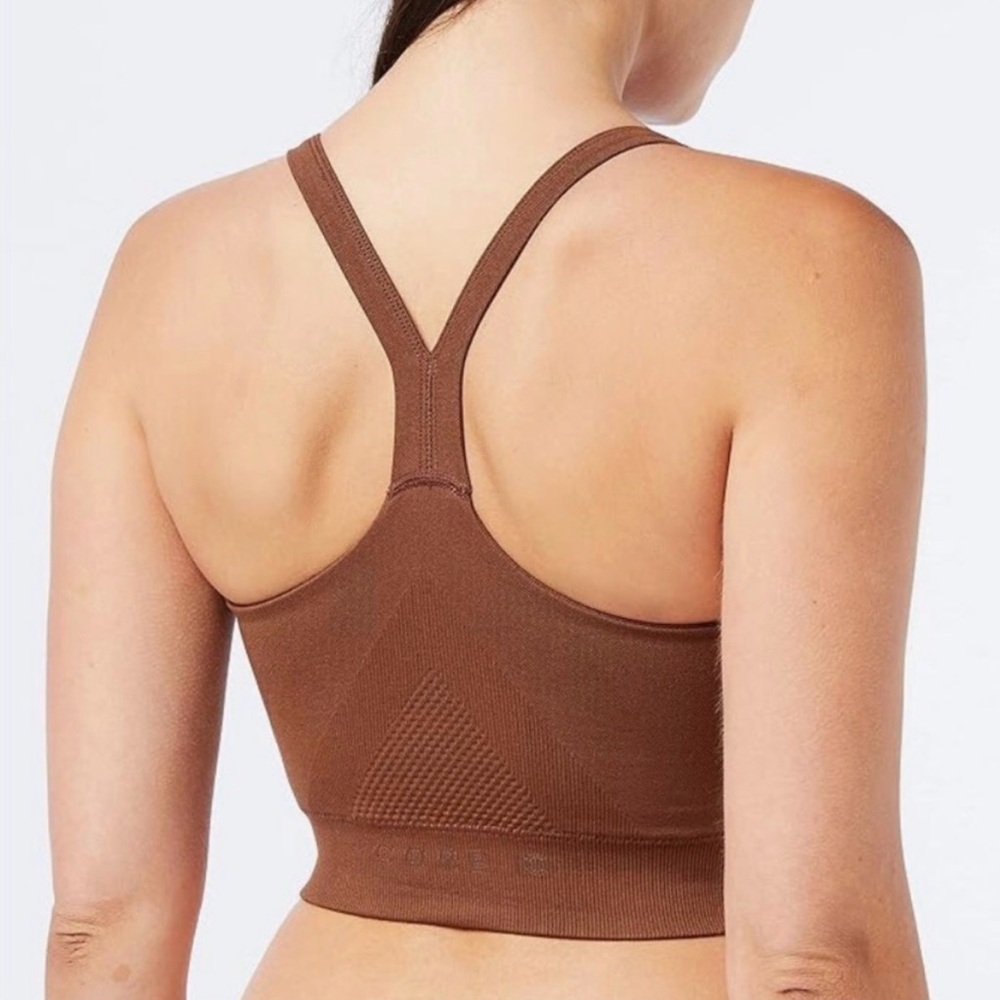 Core 10 Women's  Sports Bra Chocolate Brown Medium - Picture 2 of 6